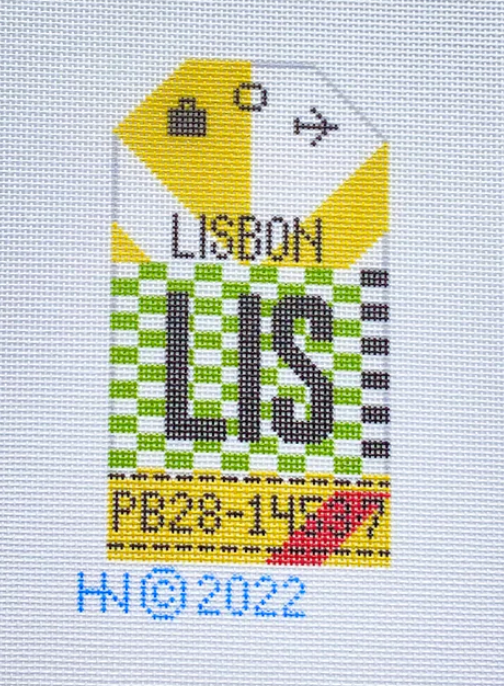 HN LIS Lisbon Retro Travel Tag