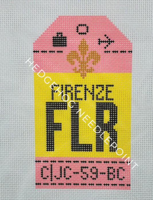 HN FLR Florence Retro Travel Tag