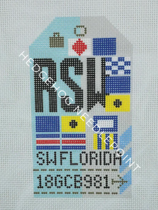 HN RSW SW Florida Retro Travel Tag