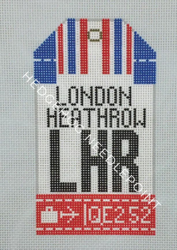 HN LHR London Heathrow Retro Travel Tag