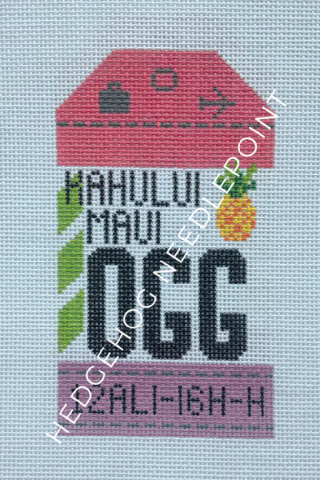 HN OGG Maui Retro Travel Tag