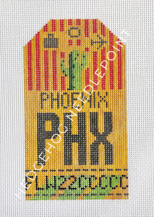 HN PHX Phoenix Retro Travel Tag