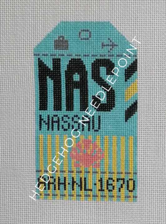 HN NAS Nassau Retro Travel Tag