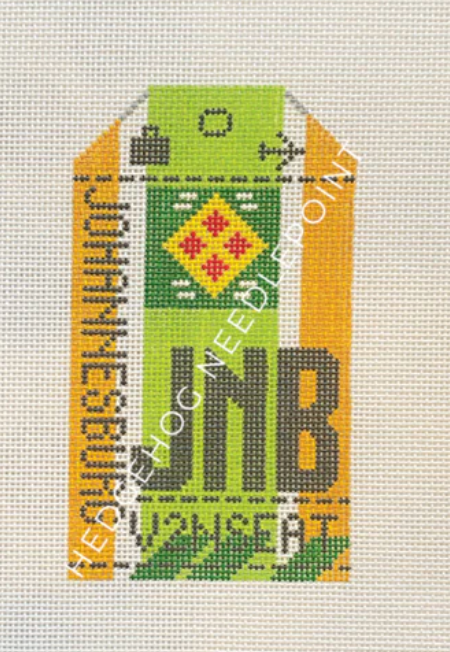 HN JNB Johannesburg Retro Travel Tag