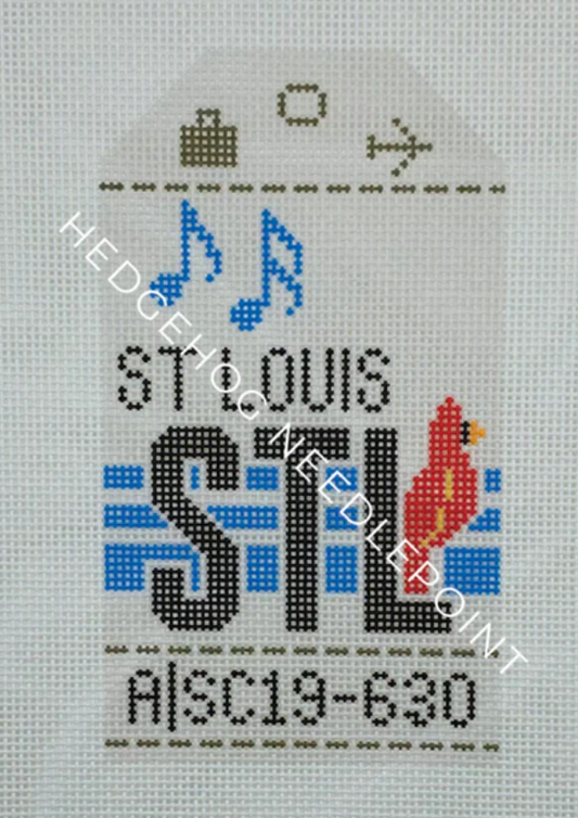 HN STL Saint Louis Retro Travel Tag