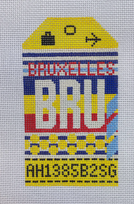 HN BRU Brussels Retro Travel Tag