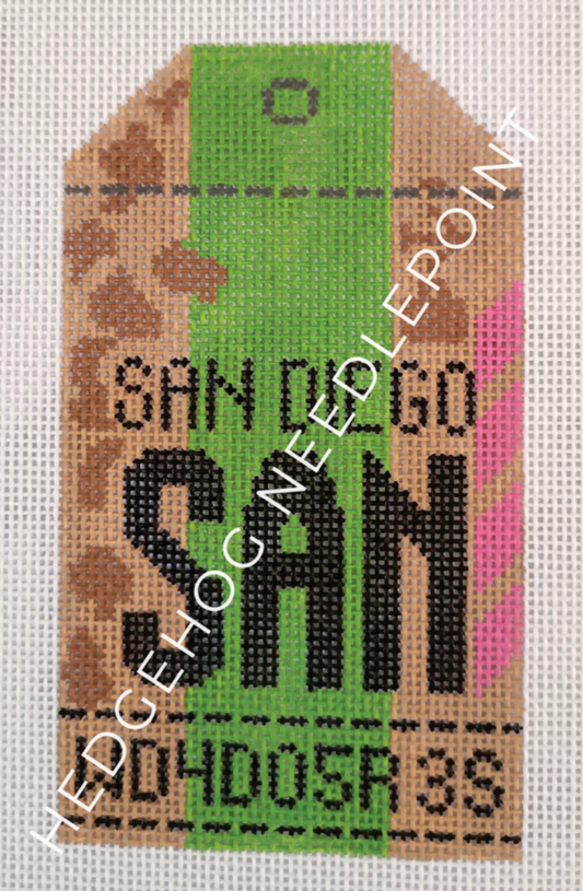 HN SAN San Diego Retro Travel Tag