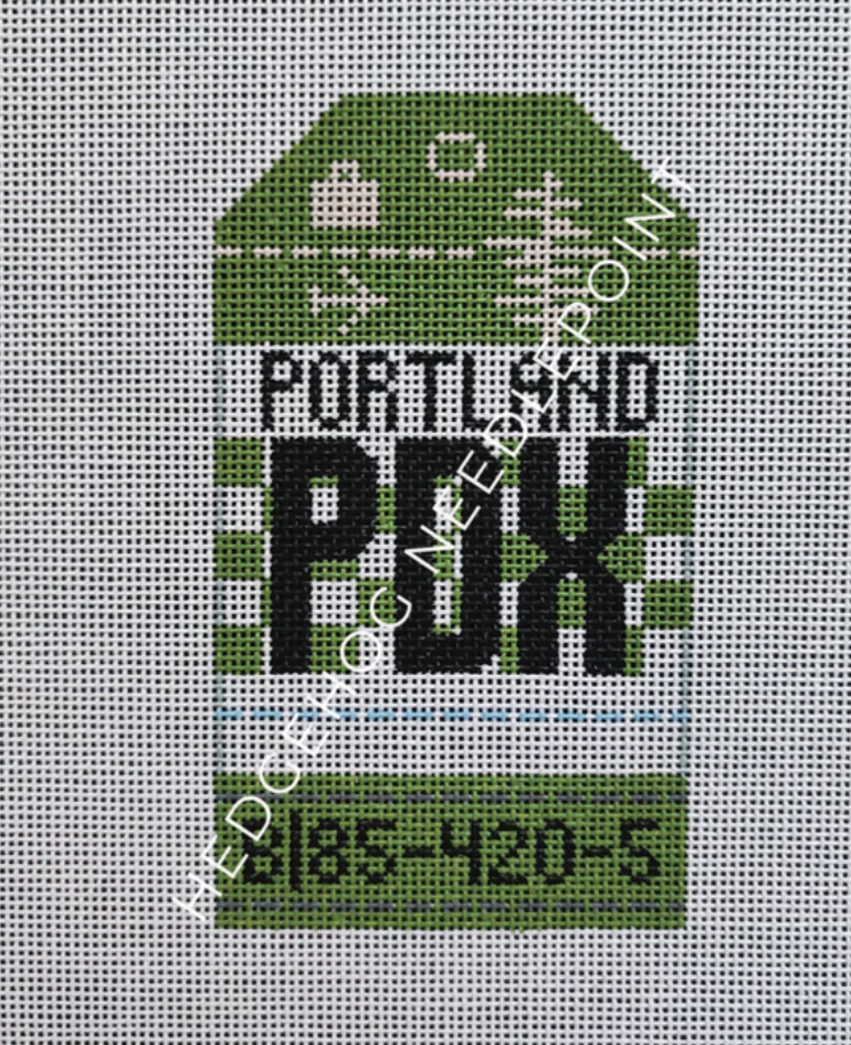 HN PDX Portland Retro Travel Tag