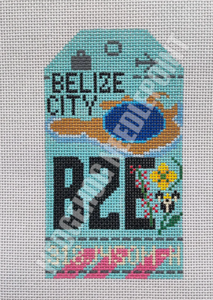 HN BZE Belize City Retro Travel Tag