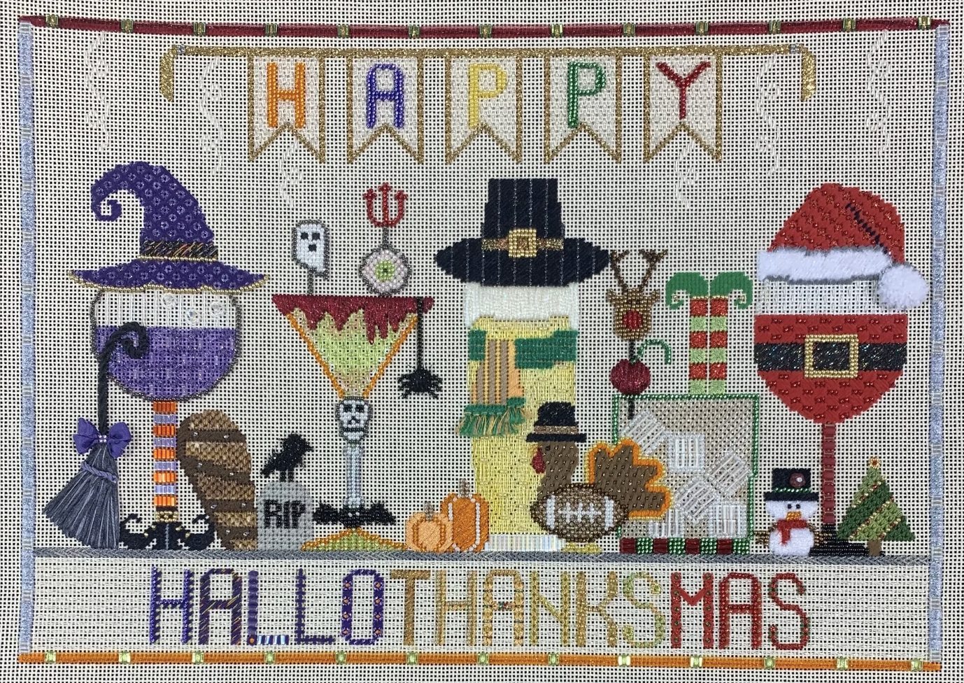 SMF Hallothanksmas with Stitch Guide and Embellishments