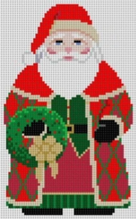 1239f Santa with Wreath