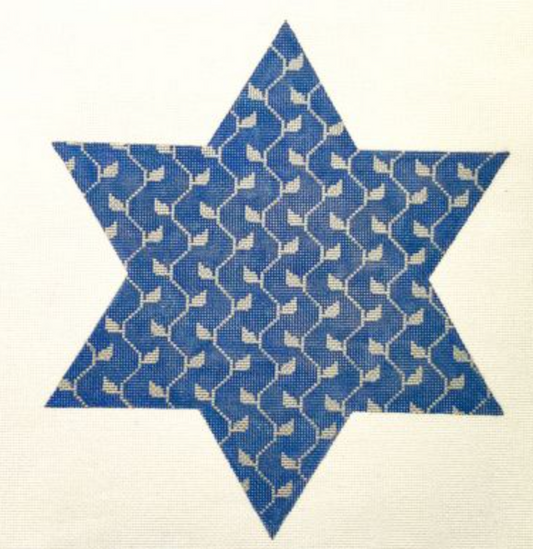 WG11849 Star of David - Blue and Silver Vine