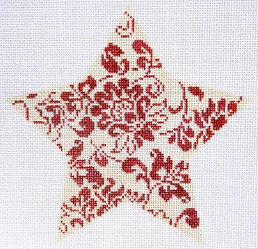 WG12522 Bill's Star - Red and Ivory