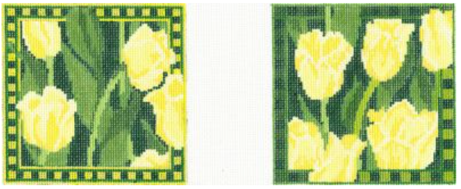 WG12007C Yellow Tulip Coasters - Set of Four