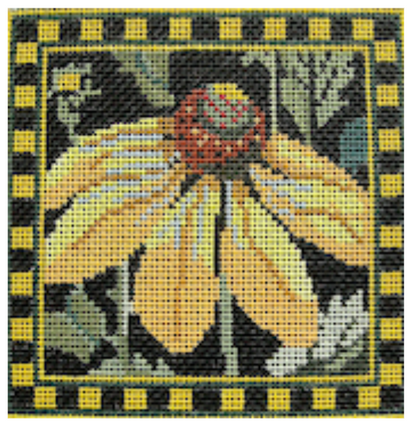 WG12027C Yellow Echinacea Coasters - Set of Four