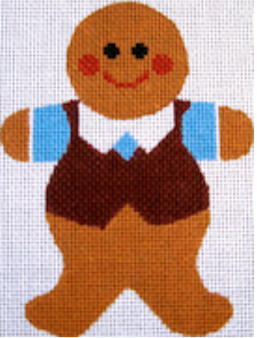 WG11086 Burgundy Vest Gingerbread Man