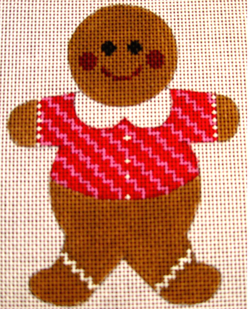 WG11087 Red Cardigan Gingerbread Man