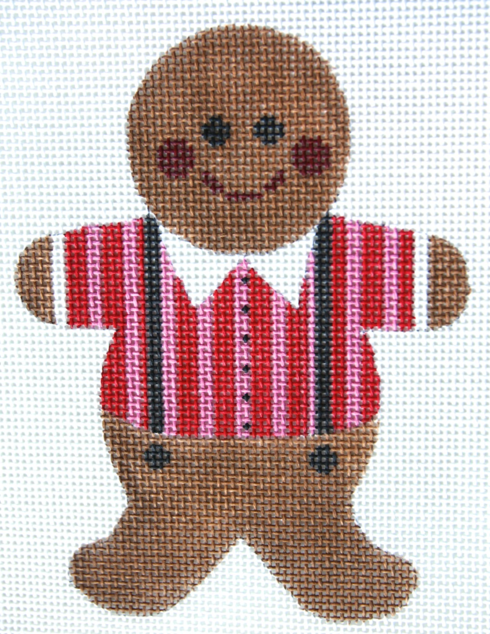 WG11088 Red with Suspenders Gingerbread Man