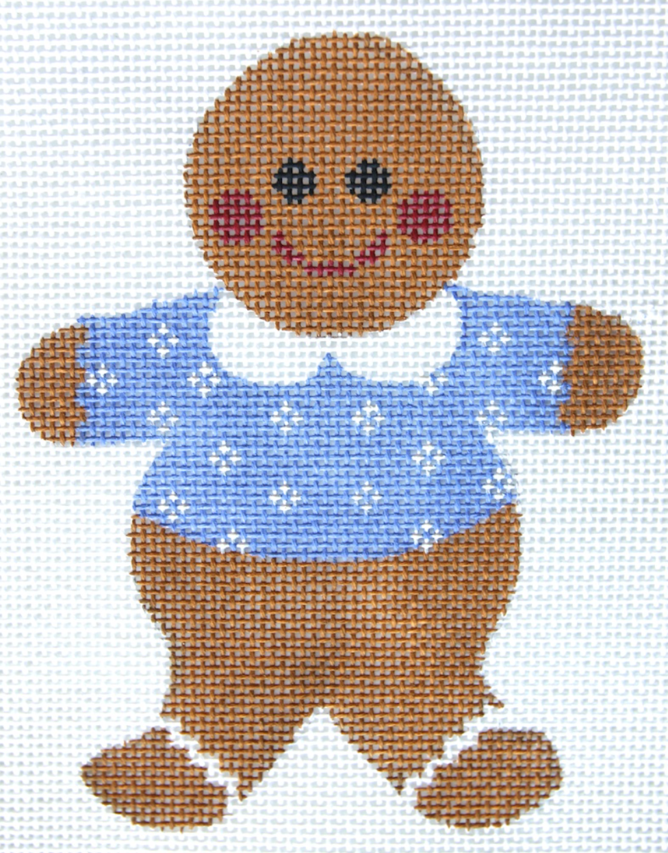 WG11089 Purple Sweater Gingerbread Man