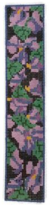 WG11873 Violets on Black Bookmark