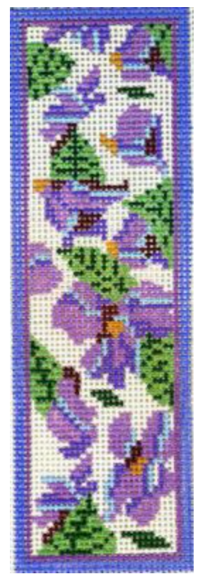 WG11874 Violets on Ivory Bookmark