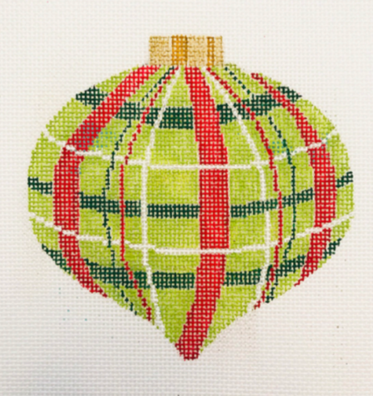 21-135 Retro Red and Green Plaid Ornament