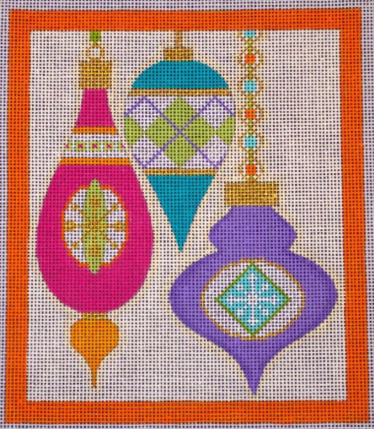 CH405H Mod Ornament Duo with Orange Border