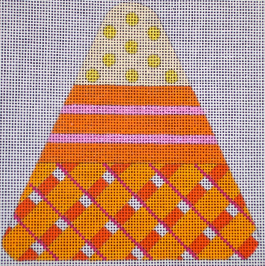 HW129A Candy Corn - Orange Plaid