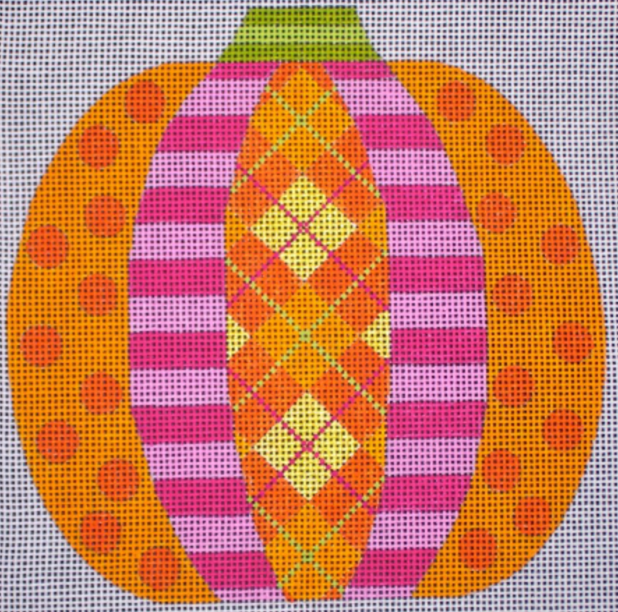 HW128A Pumpkin Patchwork - Argyle