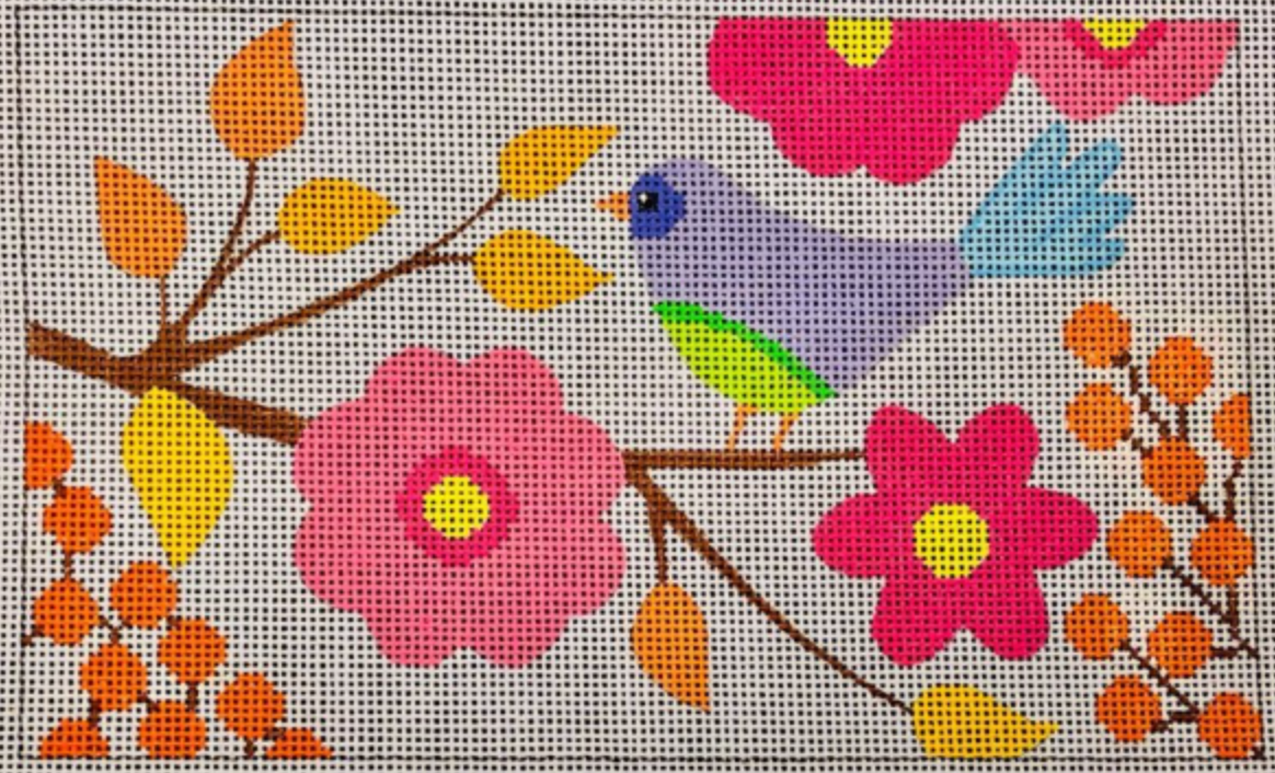 N126 Birds and Blooms - Violet Bird