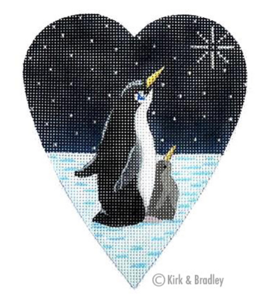 KB065 Midnight Penguin Heart