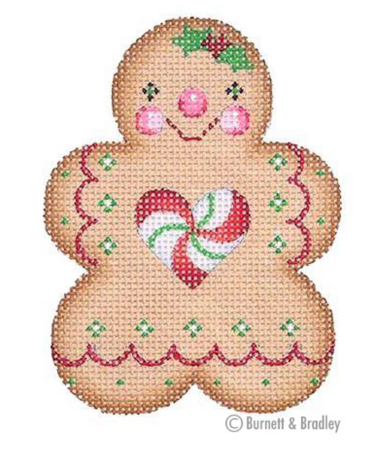 BB0926 Gingerbread Girl - Heart Peppermint Center