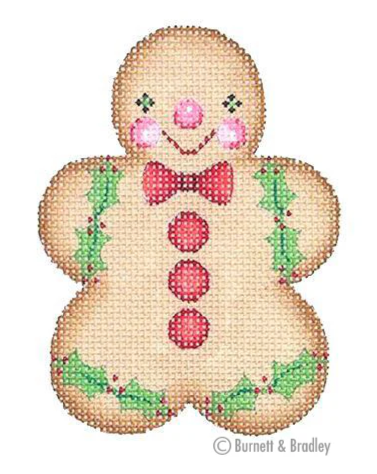 BB0929 Gingerbread Boy - Red Bow Tie