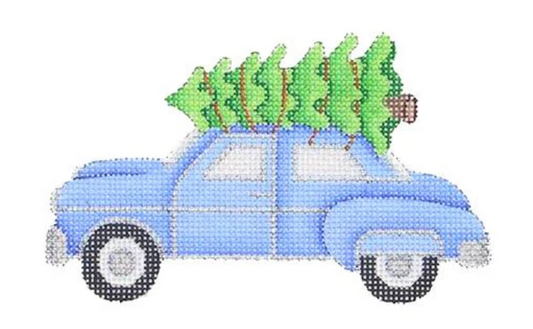 BB1474 Blue Car with Tree