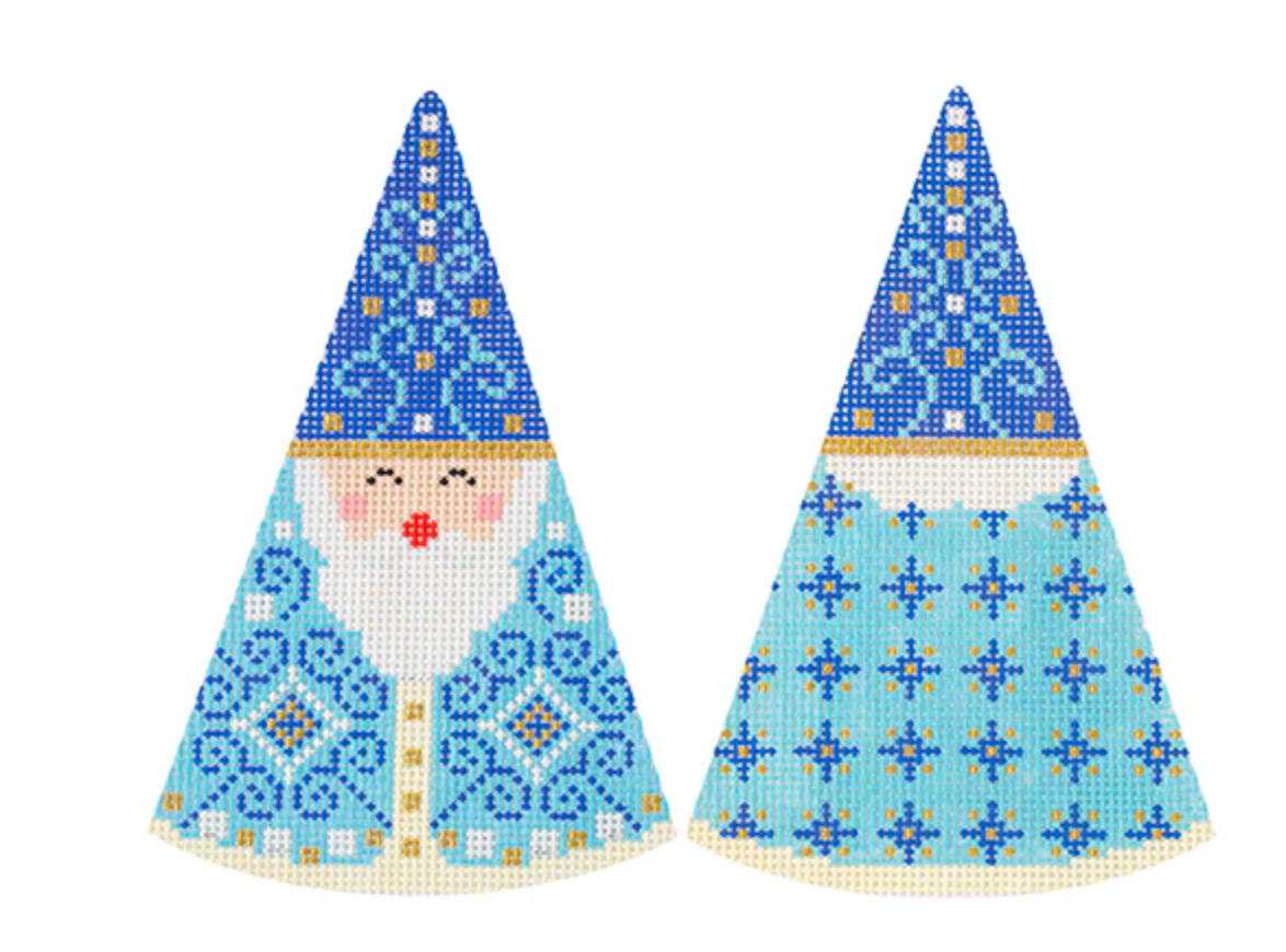 KB1602 Santa Cone - Blue Swirls Hat