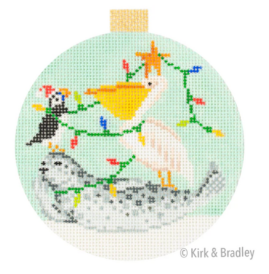 KB1677 Festive Sea Friends - Sea Lion, Penguin, and Pelican