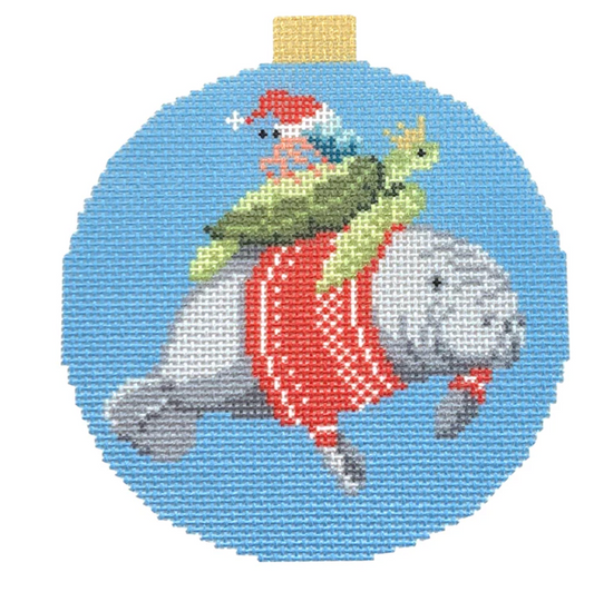 KB1681P Festive Sea Friends - Manatee and Turtle