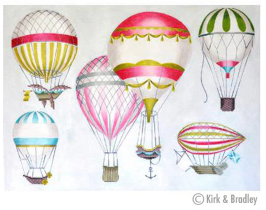 KB1268 Hot Air Balloons - Multi Pink