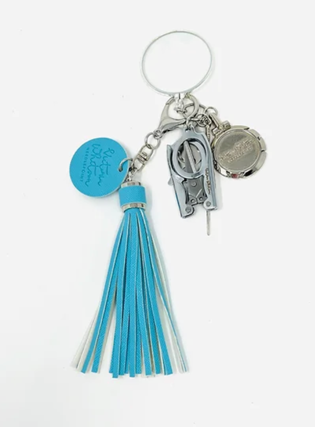 Victoria Whitson Accessory Tassel With Scissors - Dot Blue