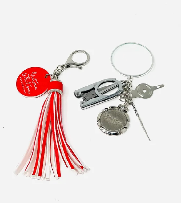 Victoria Whitson Accessory Tassel With Scissors - Candy Cane