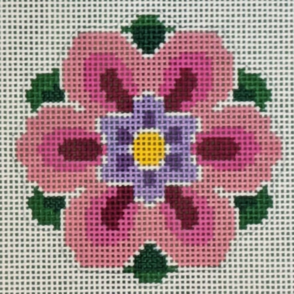 LL-IN-4B Geometric Flower Insert - Pink on 13 Mesh