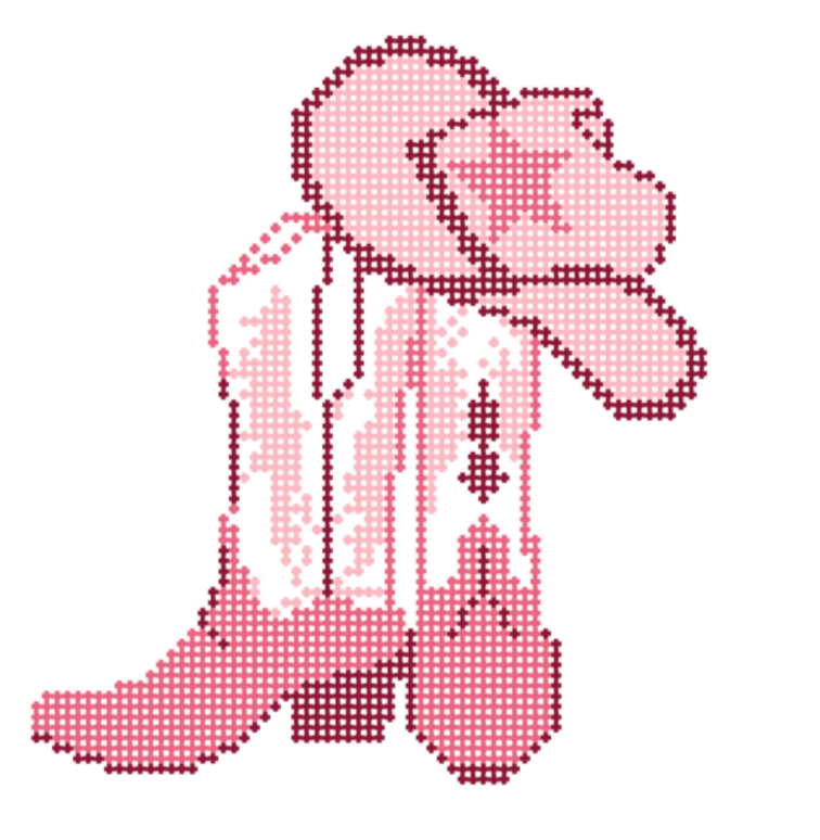 AOK161 Pink Cowboy Boots