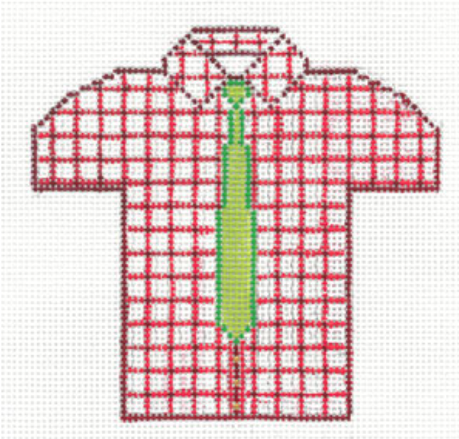 XO-221C Men's Shirt - Red and White Check