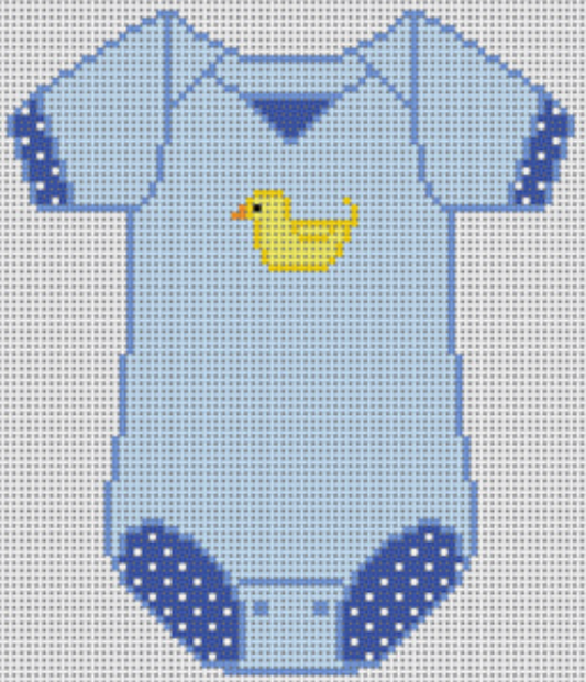 XO-183B Blue Baby Onesie with Duck