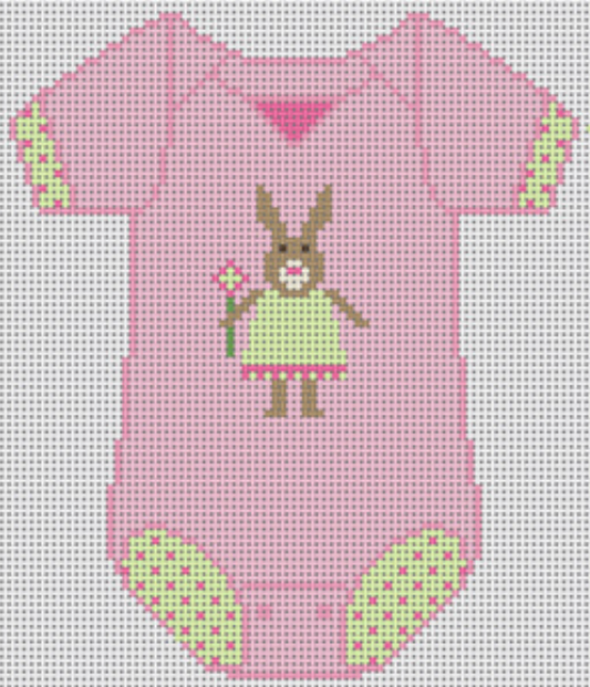 XO-183A Pink Baby Onesie with Bunny