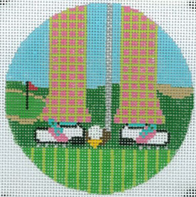 XO-174S Women's Golf Feet - Pink Checks