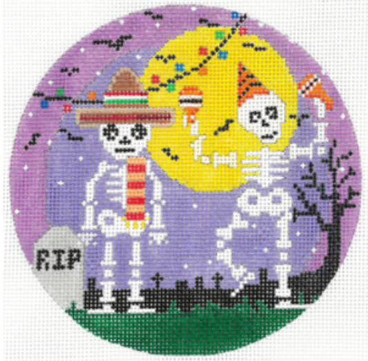 H-13B 13 Days of Halloween - 2 Dancing Skeletons