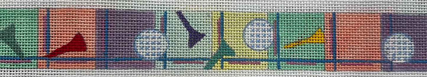 136rr Golf Plaid Belt - Pastel