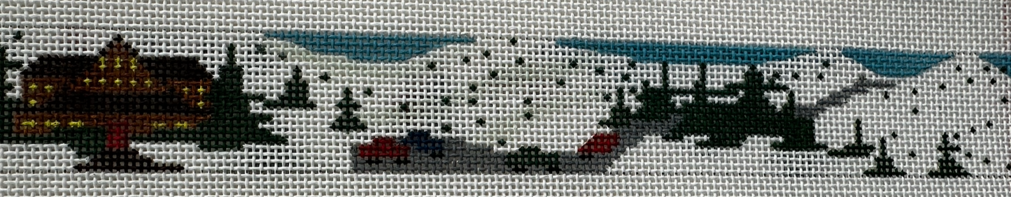 194b Winter Ski Scene Belt