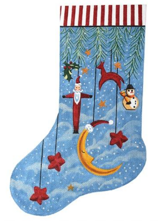 X-105 Primitive Ornament Stocking with Moon